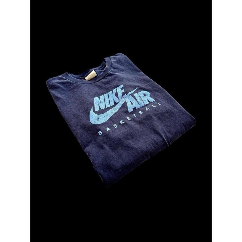Vintage Y2K Men's Nike Tshirt Sz XXL Center Logo Basketball Swoosh Silver Tag